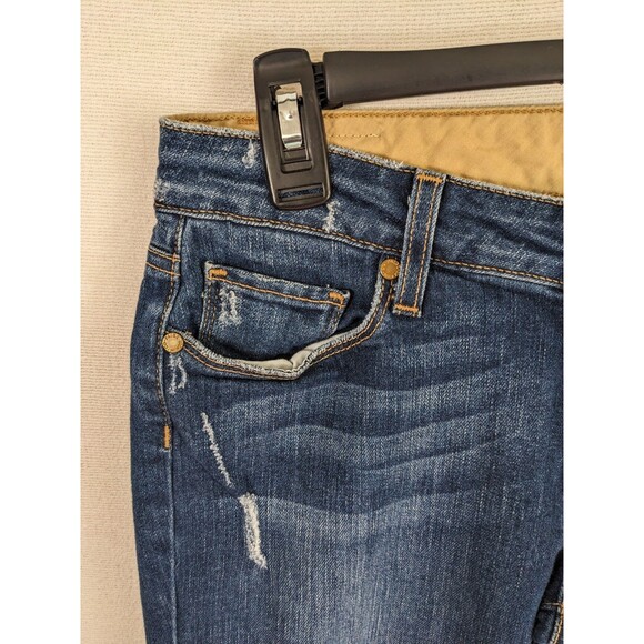PAIGE Demin Jeans Jimmy Jimmy Low Rise Straight Cropped 90's Distressed Size 25 - Picture 4 of 14